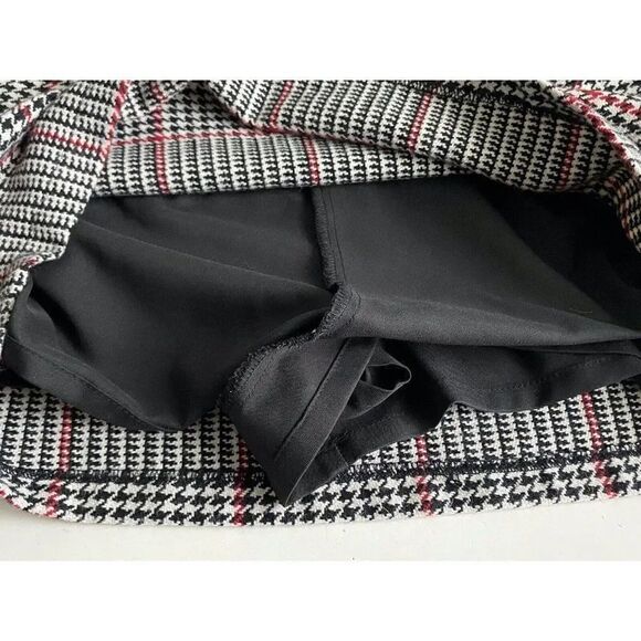 Forever 21 Juniors Sz 26 Mini Skirt Multicolor Houndstooth Plaid With Pockets - Picture 8 of 8